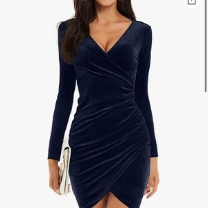 Guberry blue velvet dress